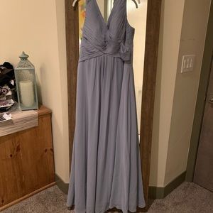 Dusty Blue Azazie Flora Dress